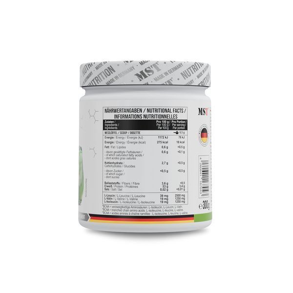 MST&reg; BCAA Zero Зелене яблуко без цукру 46 порцiй 300 грамів 1021 фото
