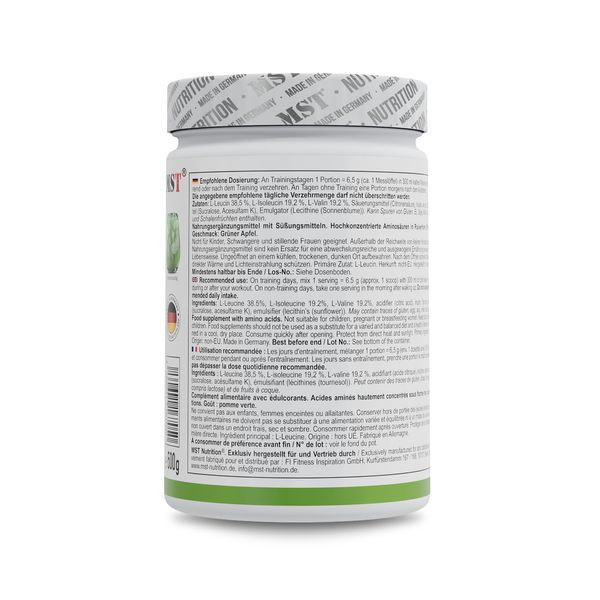 MST&reg; BCAA Zero Зелене яблуко без цукру 76 порцiй 500 грамів 1023 фото